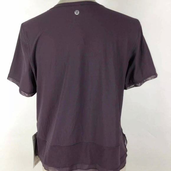 NWT Lululemon Athletica Purple Short Sleeve Top 8 - Picture 4 of 5